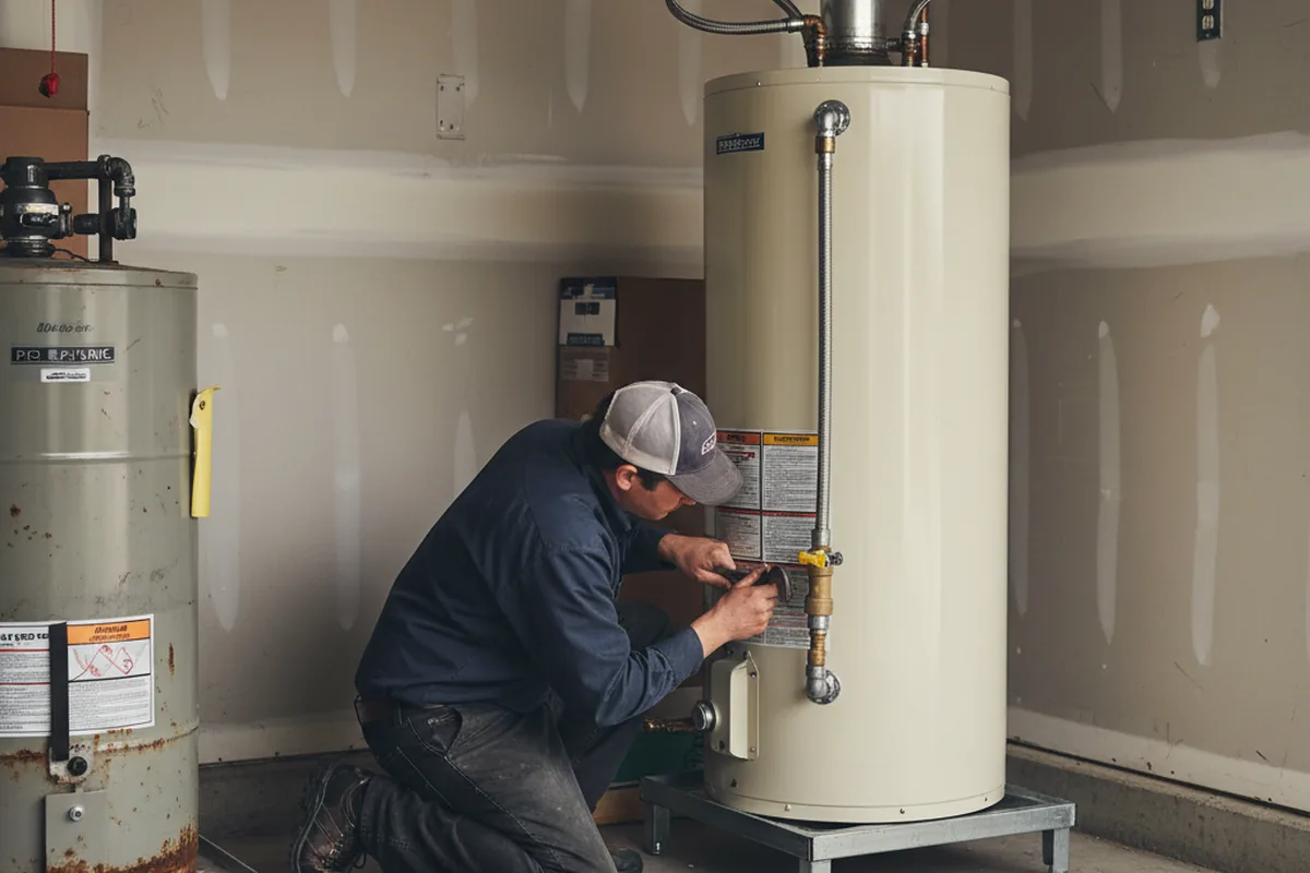 Water heater and shutoff valve replacement in Macungie